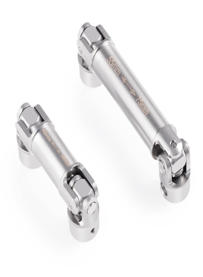 JGGZONE 2PCS RC Stainless Steel Drive Shaft Heavy-Duty Driveshafts Front Rear Center Driveshafts for 1/18 TRX4M Defender Bronco RC Crawler Car Upgrades - Image 3